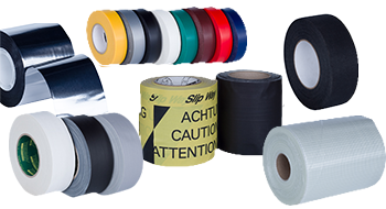 Gaffa tapes, adhesive tapes, warning tapes