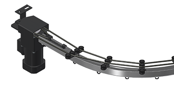 TT2 curtain hoist system with electric clip-on drive UNIVERSAL RS 3P