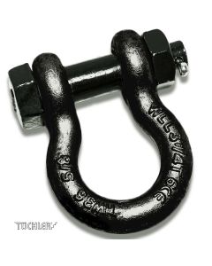 SCHÄKEL GESCHWEIFT MIT MUTTER & SPLINT 1030020 SCHWARZ 1/2", 2000 KG / PKG 75