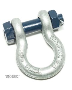 SCHÄKEL GESCHWEIFT MIT MUTTER & SPLINT 1030020 VERZINKT 3/8", 1000KG / STK