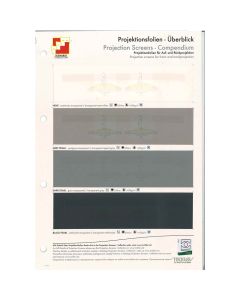 MUSTERKARTE PROJEKTIONSFOLIEN FÜR AUF- UND RÜCKENPROJEKTION