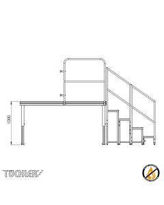 HANDLAUF ZU STANDARD-TREPPE T-REX 4-STUFIG