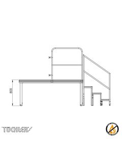 HANDLAUF ZU STANDARD-TREPPE T-REX 3-STUFIG