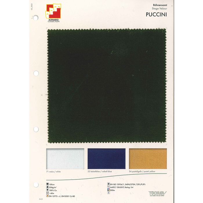 MUSTERKARTE BÜHNENSAMT PUCCINI