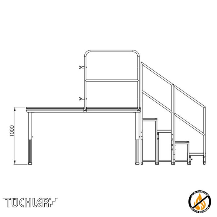 HANDLAUF ZU STANDARD-TREPPE T-REX 4-STUFIG