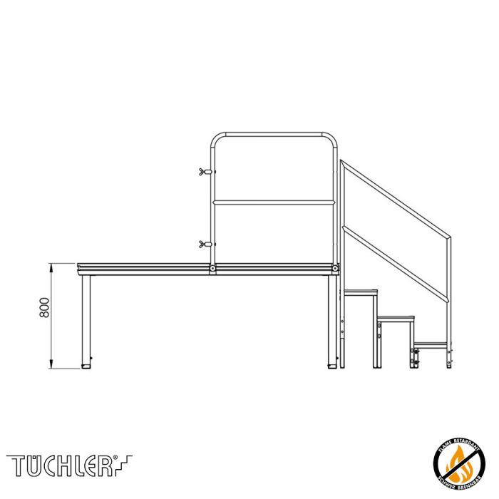 HANDLAUF ZU STANDARD-TREPPE T-REX 3-STUFIG