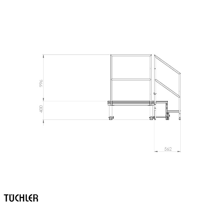HANDLAUF ZU STANDARD-TREPPE T-REX 2-STUFIG