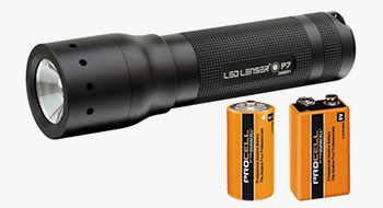 Batterien + LED Lenser