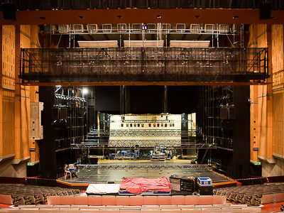 Stage winches, stage controller, load bars, Queen Elizabeth Hall London