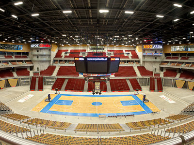 ERGO Arena Gdansk: Chain hoist system for the LED Screen Cube