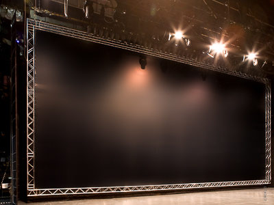 Black projection screen for rear projection, Friedrichstadt Palast Berlin