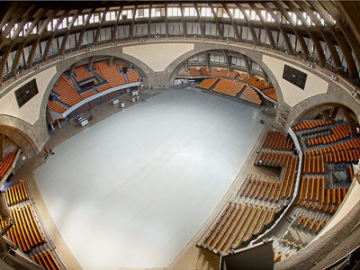 Stage floor from stage platforms on Layher - Construction, Hala Ludowa Stulecia - Wroclaw