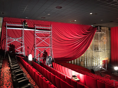 Wandbespannung für das Kino Cinestar Ostrava