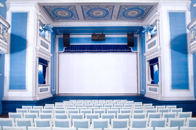 Stage winches and lift for chandeliers in the Jelenia Gora Kurtheater