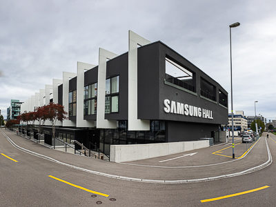 Schienen, Akustikvorhänge u. Verdunkelungsvorhänge für die Samsung Hall, Zürich