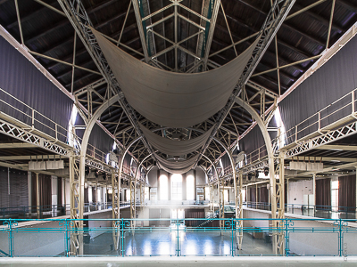 Akustikmaßnahmen + Hallreduktion durch Akustikstoffe, Alte Markthalle in Bratislava