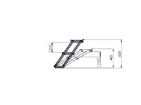 Bühnensystem T-REX Automatiktreppe 2-stufig für Bühnenpodest Zeichnung