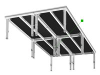 Bühnensystem T-REX Bühnenpodest mit Teleskopbeinen Gruppe Unteransicht V2