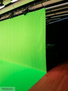 Greenbox Bodenbelag mit Studio Screen