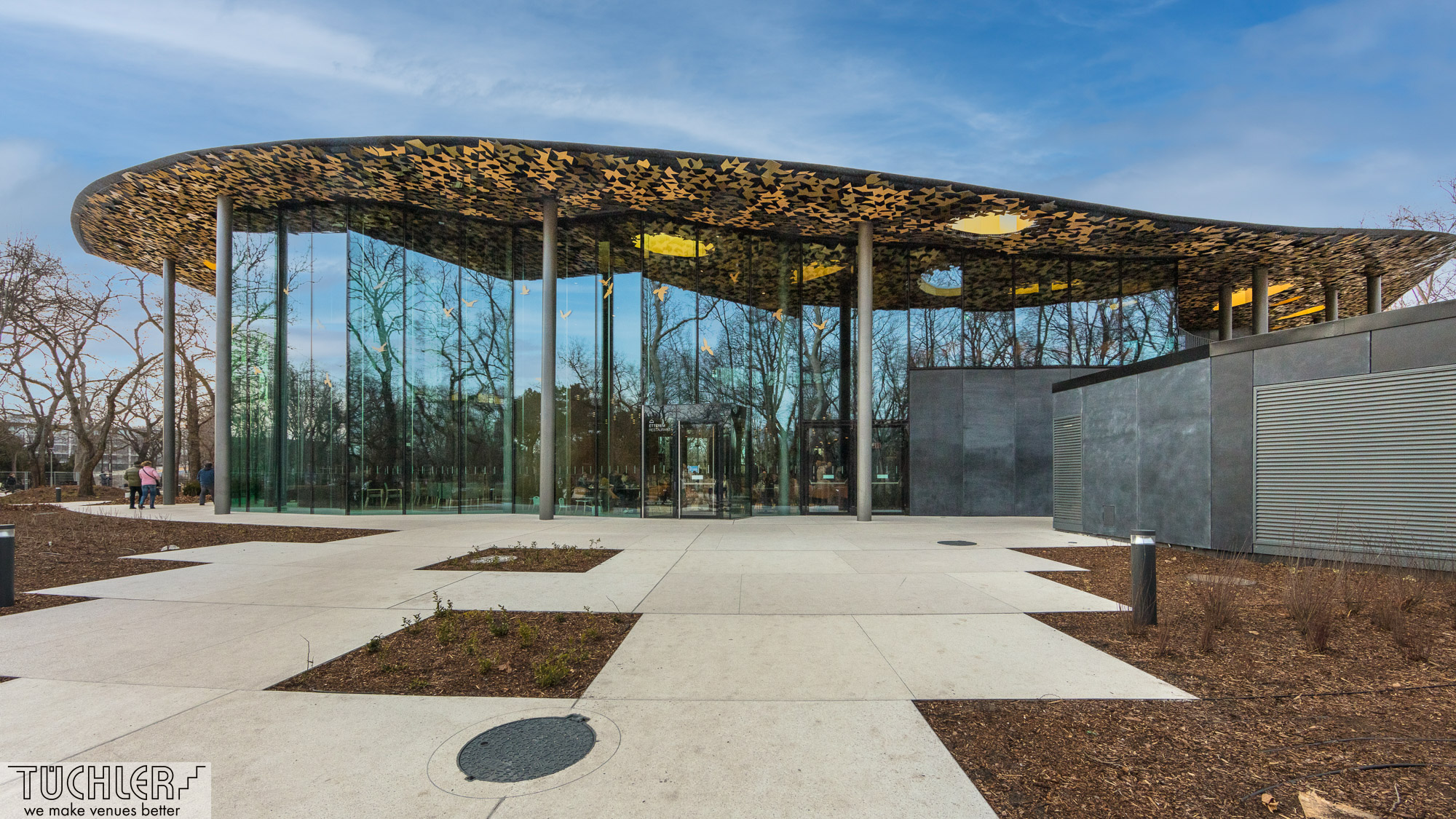 House of Music Hungary, Liget, Outside View Glass Front